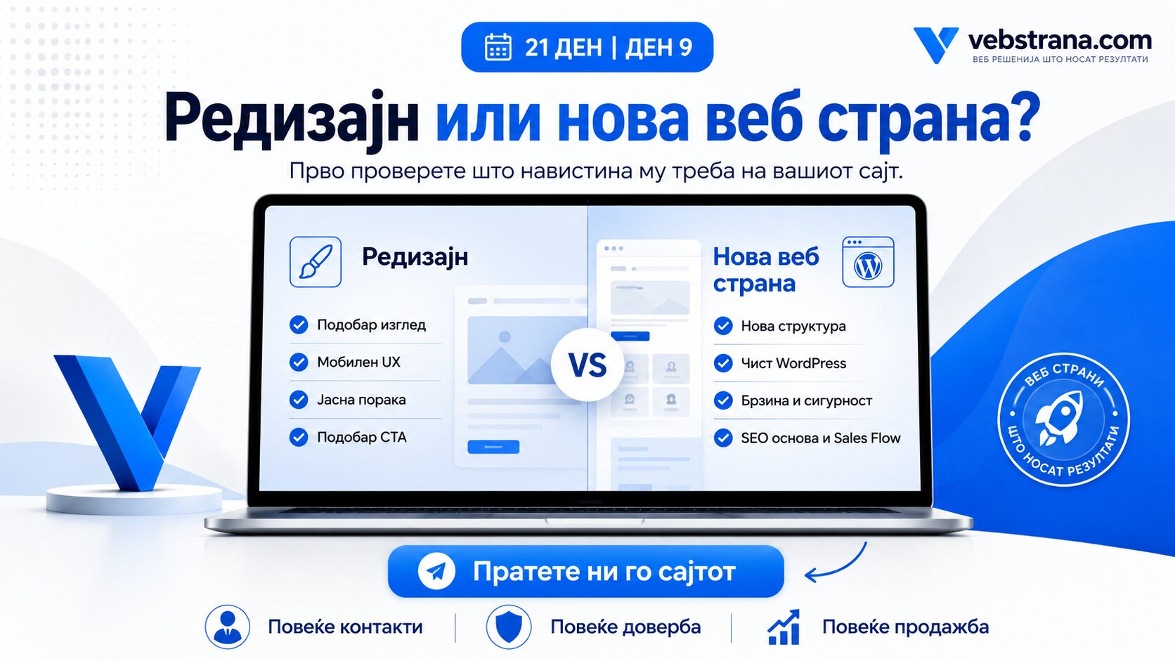 Редизајн или нова веб страна